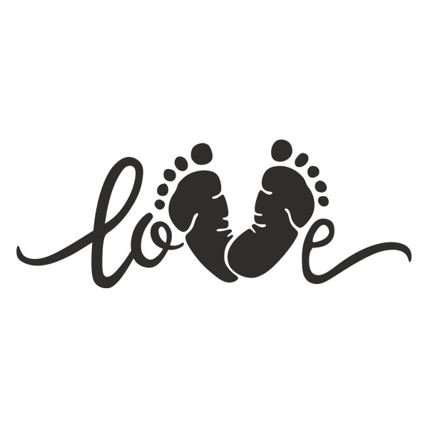 Car & Motorbike Stickers: Love baby feet