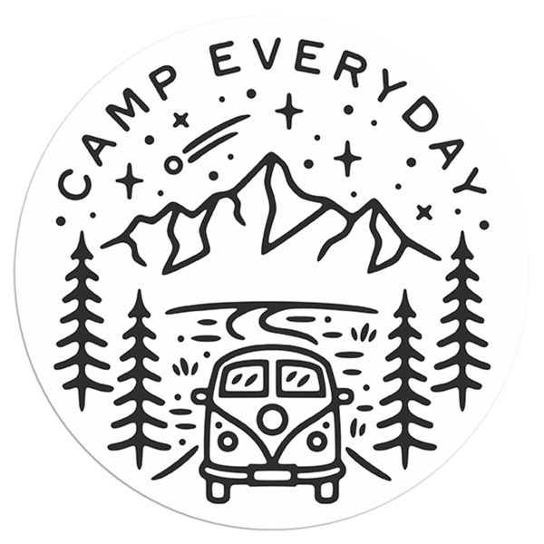 Car & Motorbike Stickers: Camp Everyday Caravan