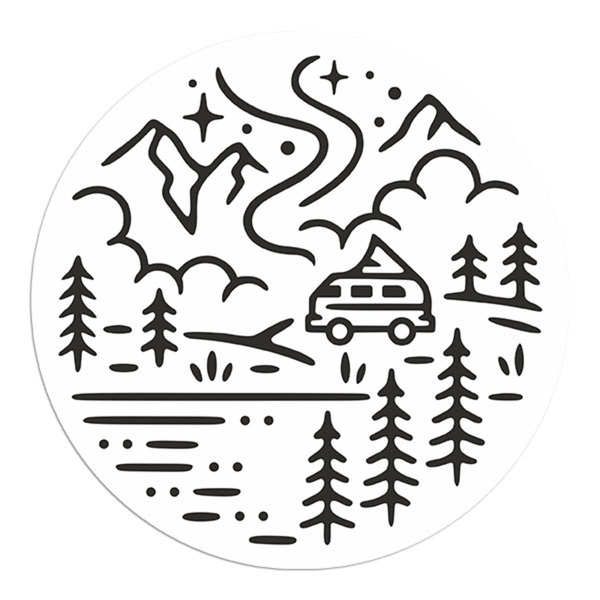 Car & Motorbike Stickers: Nature Camp