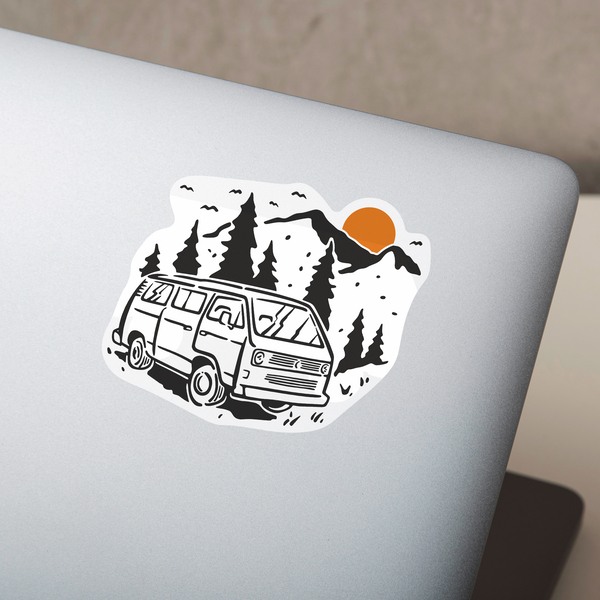 Car & Motorbike Stickers: Sunset Caravan VW