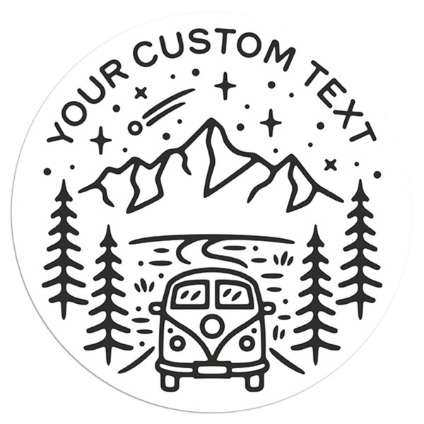 Car & Motorbike Stickers: Traveling adventure editable text