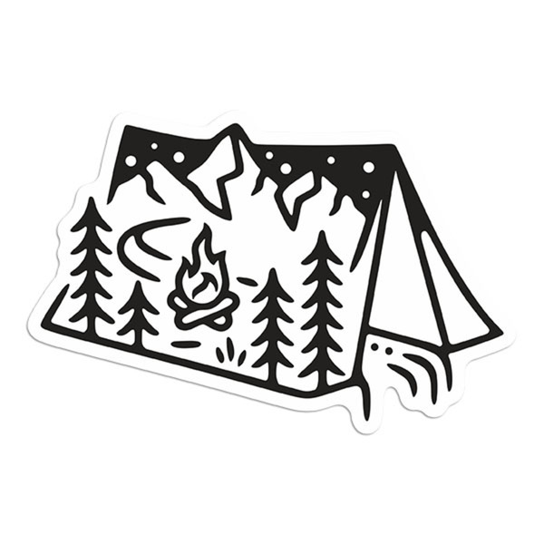 Car & Motorbike Stickers: Campfire tent