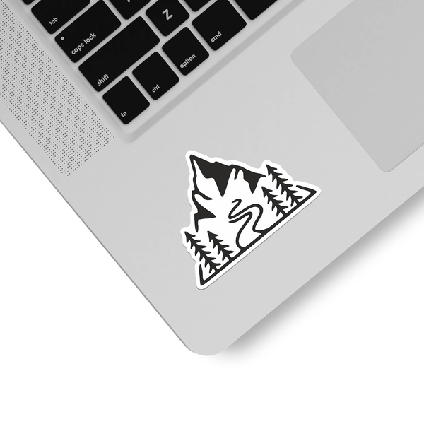 Car & Motorbike Stickers: Mountain road triangle
