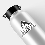 Car & Motorbike Stickers: Mountain road triangle 4