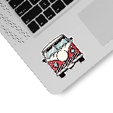 Car & Motorbike Stickers: Vintage VW Autocaravan 3