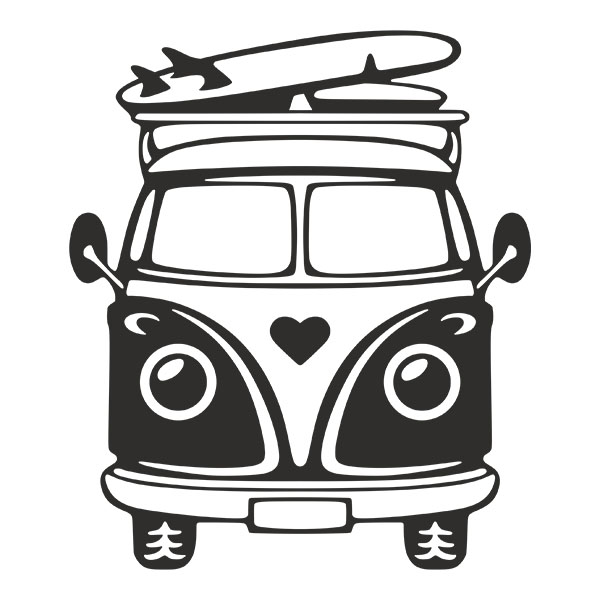 Car & Motorbike Stickers: Surfing Caravana