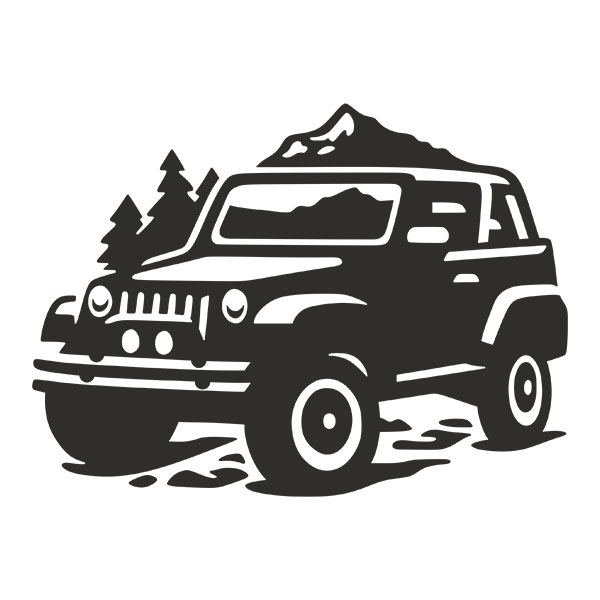 Car & Motorbike Stickers: Adventure in Jeep 4x4