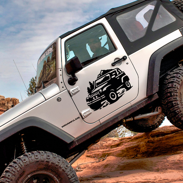 Car & Motorbike Stickers: Adventure in Jeep 4x4