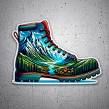 Car & Motorbike Stickers: Landscape-style mountain boots 3