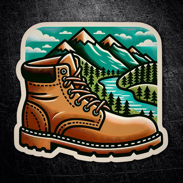 Car & Motorbike Stickers: Boots prepared for the hike