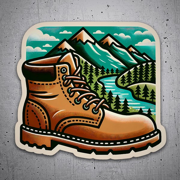 Car & Motorbike Stickers: Boots prepared for the hike