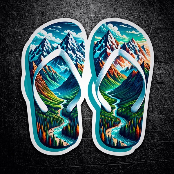 Car & Motorbike Stickers: Mountain sandals