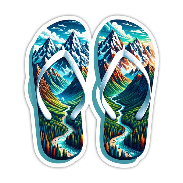 Car & Motorbike Stickers: Mountain sandals