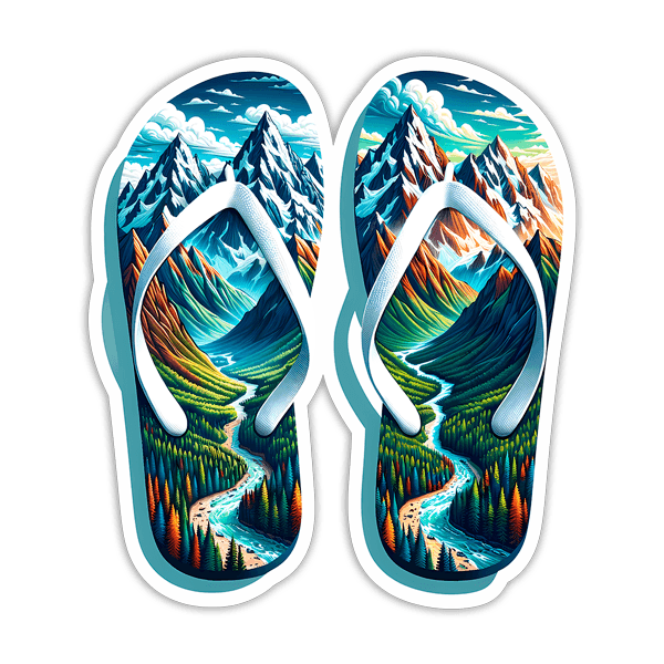 Car & Motorbike Stickers: Mountain sandals