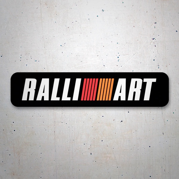 Car & Motorbike Stickers: Ralliart with Red and Orange Gradient Text
