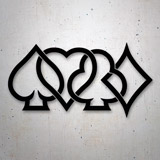 Car & Motorbike Stickers: Intertwined Aces of Poker 2