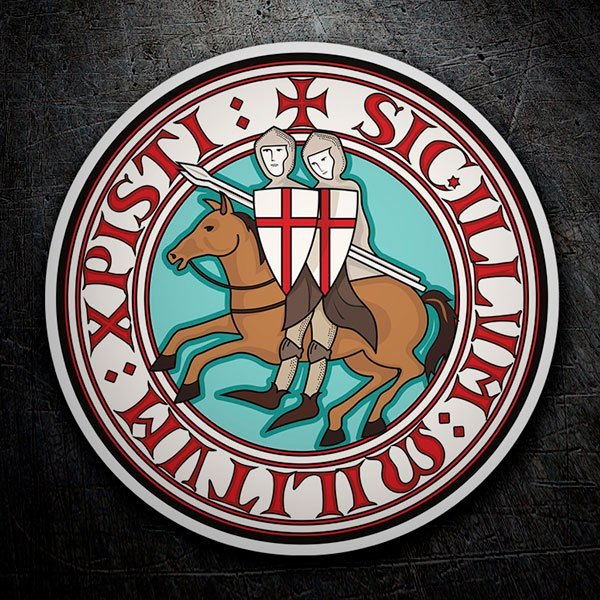 Car & Motorbike Stickers: Templar Seal Sigillum Militum XPisti
