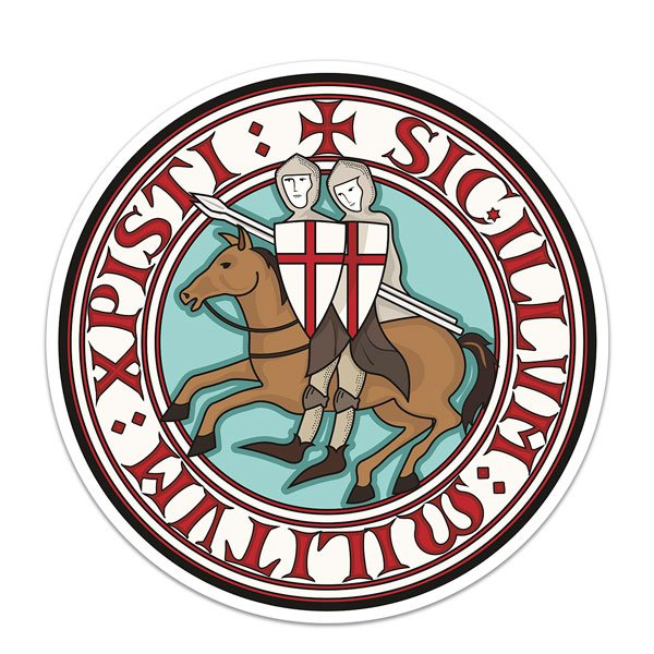 Car & Motorbike Stickers: Templar Seal Sigillum Militum XPisti