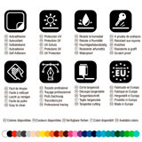 Car & Motorbike Stickers: Number 72 in Angular Design with Lightning 3