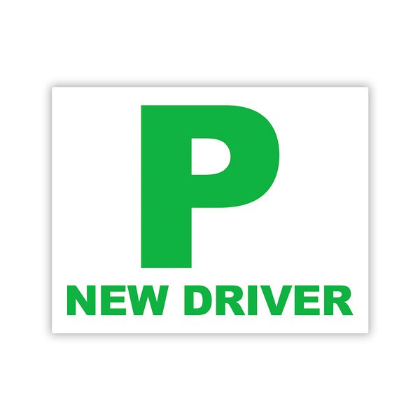 Car & Motorbike Stickers: P sticker New driver