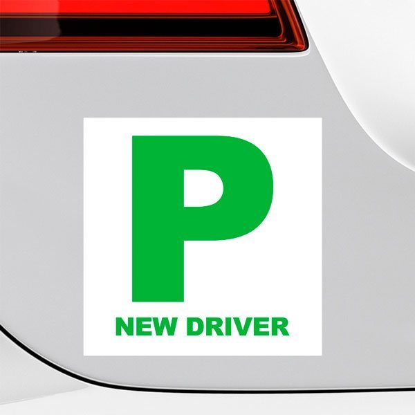 Car & Motorbike Stickers: P Sticker New Driver 2