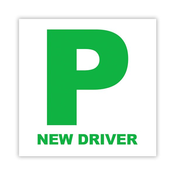 Car & Motorbike Stickers: P Sticker New Driver 2