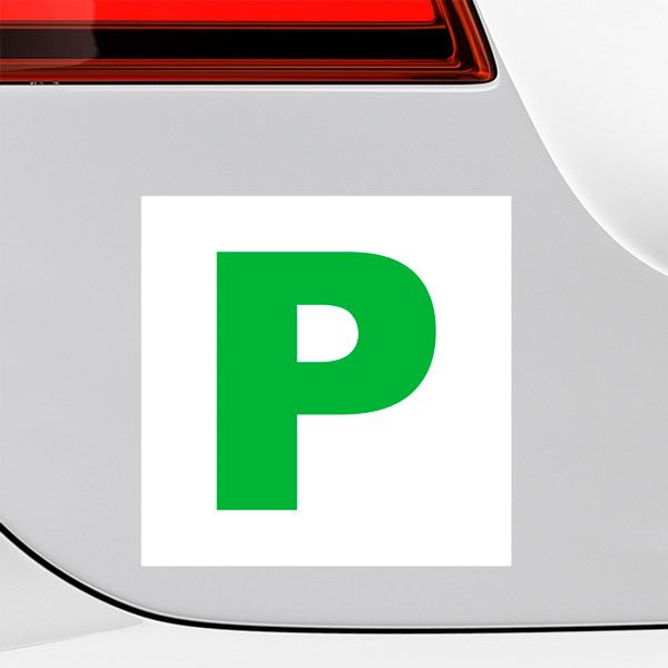 Car & Motorbike Stickers: Green Number 3 on White Background