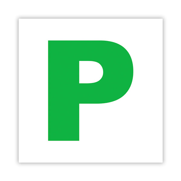 Car & Motorbike Stickers: Green Number 3 on White Background