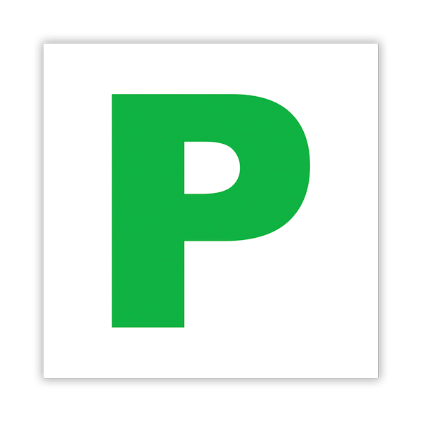 Car & Motorbike Stickers: Green Number 3 on White Background