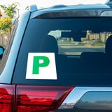 Car & Motorbike Stickers: Green Number 3 on White Background 3