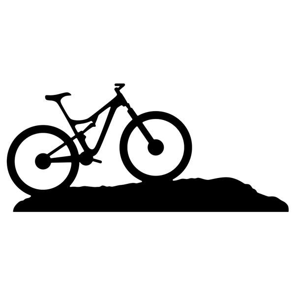Car & Motorbike Stickers: Mountain bike on a hill
