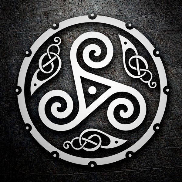 Car & Motorbike Stickers: Celtic Triskele in Circular Composition