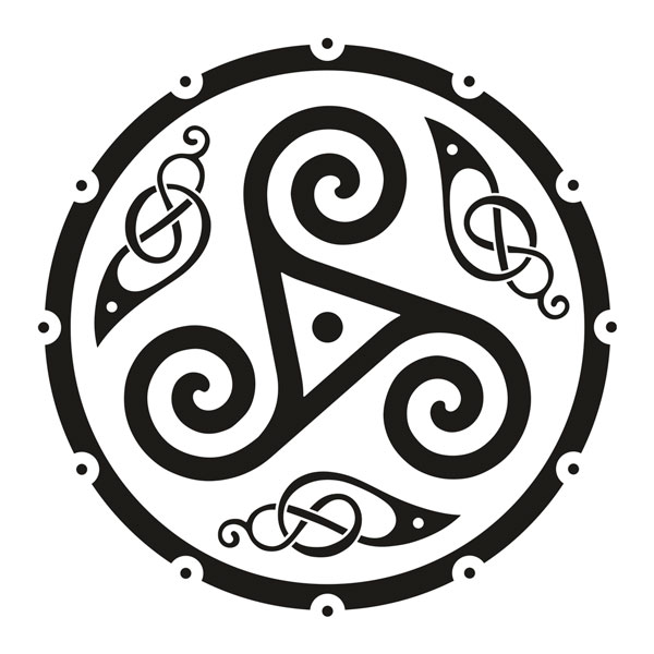 Car & Motorbike Stickers: Celtic Triskele in Circular Composition