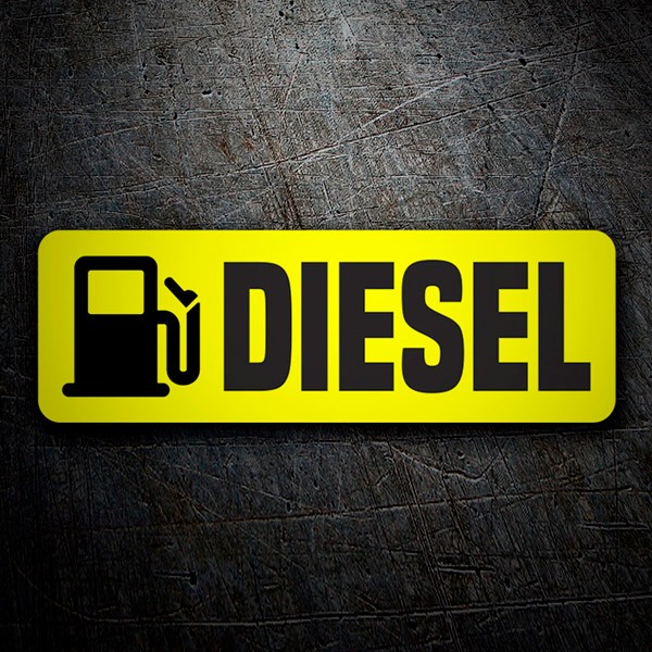 Camper van decals: Yellow Diesel