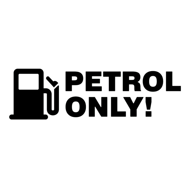 Camper van decals: Petrol Only