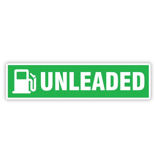 Camper van decals: Green Unleaded
