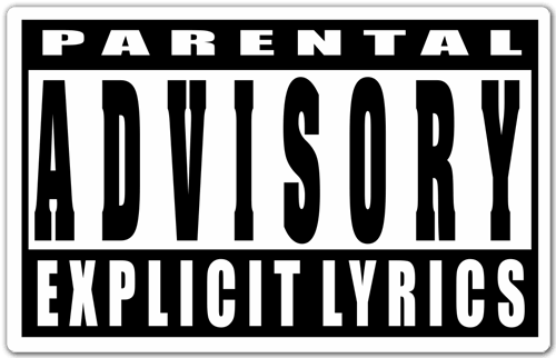 Car & Motorbike Stickers: Parental Advisory Explicit Lyrics