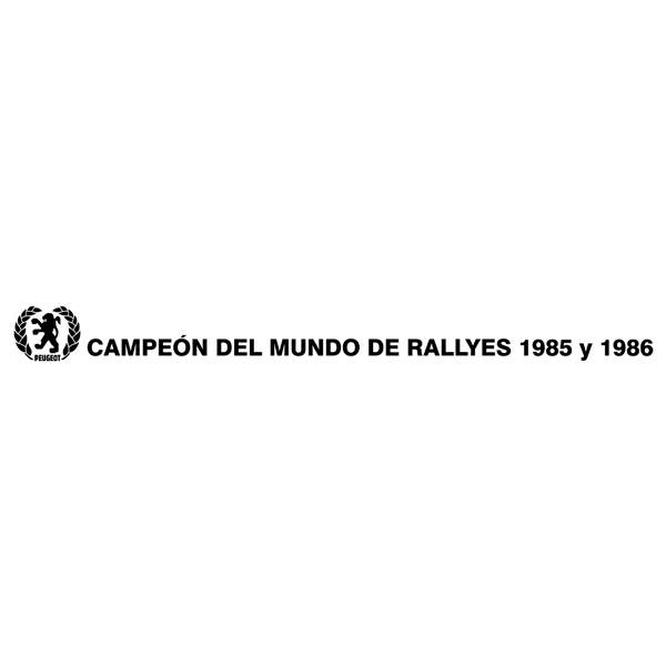 Car & Motorbike Stickers: Peugeot Champion du Monde des Rallyes