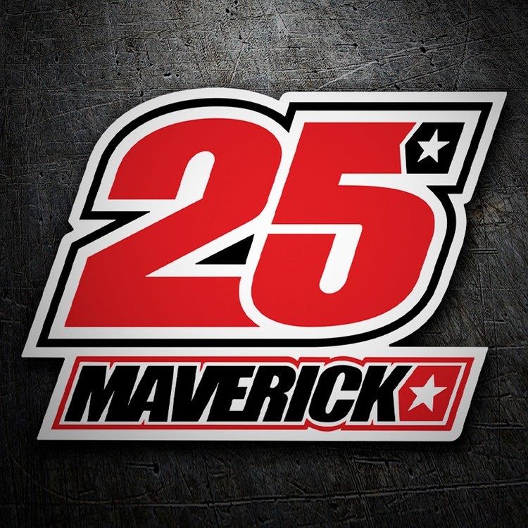 Car & Motorbike Stickers: Number 25 Maverick Vi&ntilde;ales