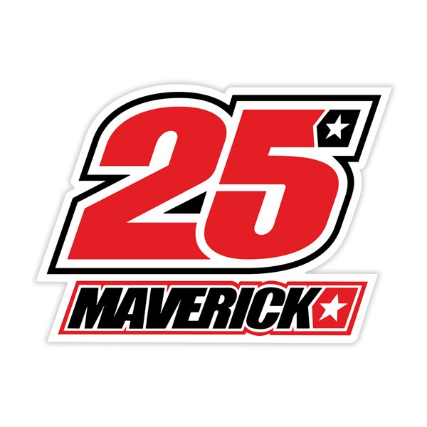 Car & Motorbike Stickers: Number 25 Maverick Vi&ntilde;ales