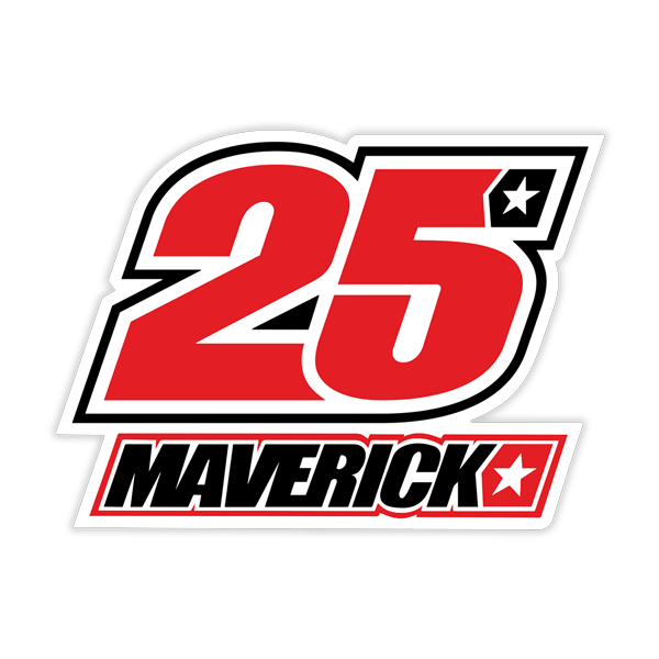 Car & Motorbike Stickers: Number 25 Maverick Vi&ntilde;ales