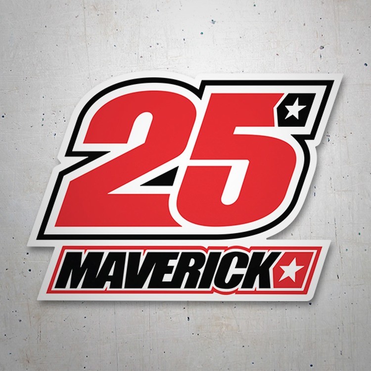 Car & Motorbike Stickers: Number 25 Maverick Vi&ntilde;ales