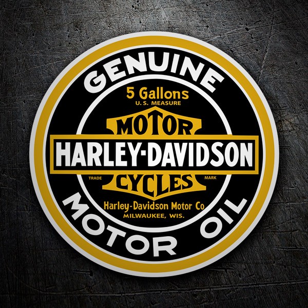 Car & Motorbike Stickers: Genuine Harley Davidson Motor Oil