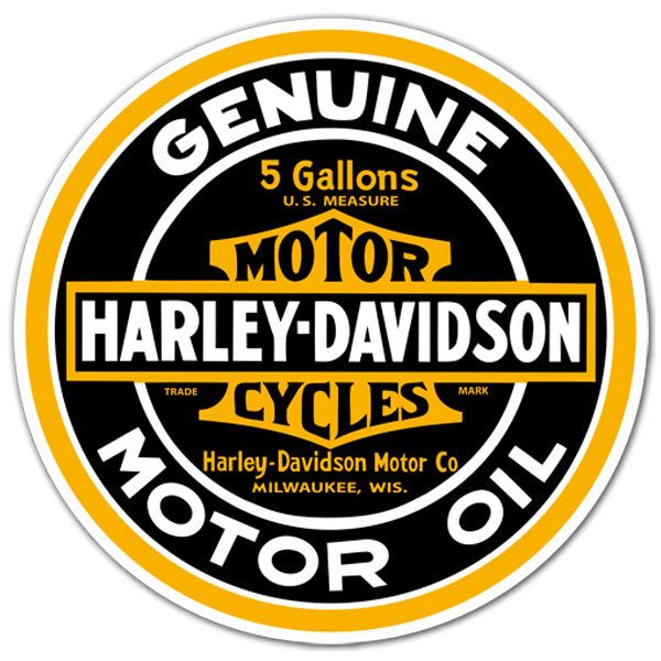 Car & Motorbike Stickers: Genuine Harley Davidson Motor Oil