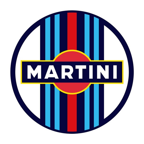 Car & Motorbike Stickers: Circular Martini Racing Design