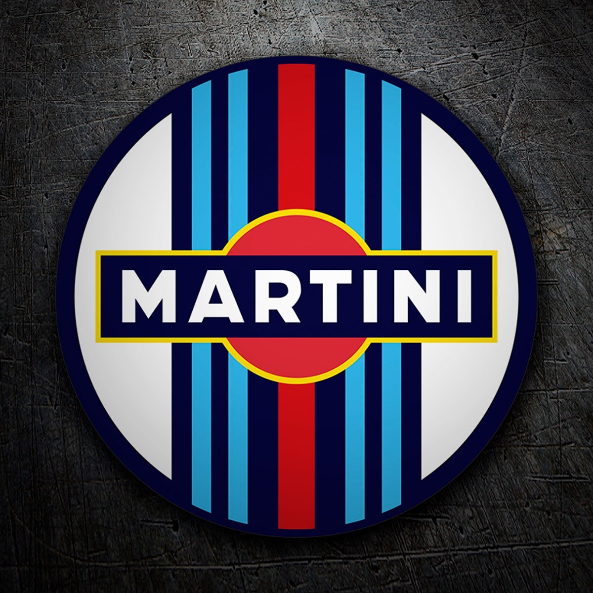 Car & Motorbike Stickers: Circular Martini Racing Design 3