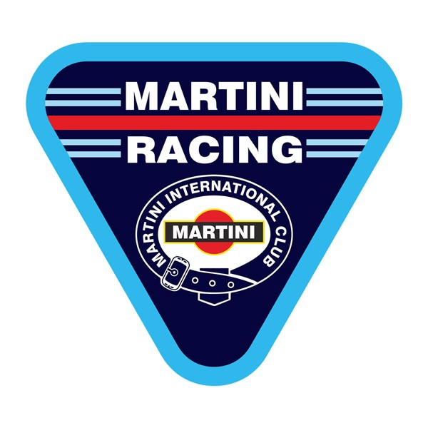 Car & Motorbike Stickers: Martini Racing with Triangular Design