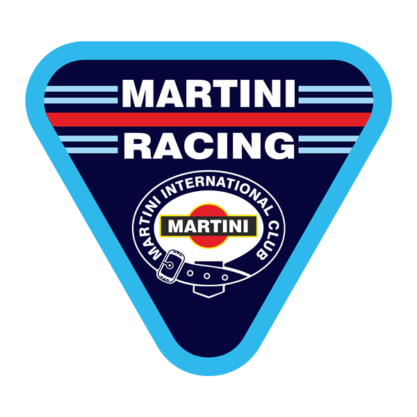 Car & Motorbike Stickers: Martini Racing with Triangular Design
