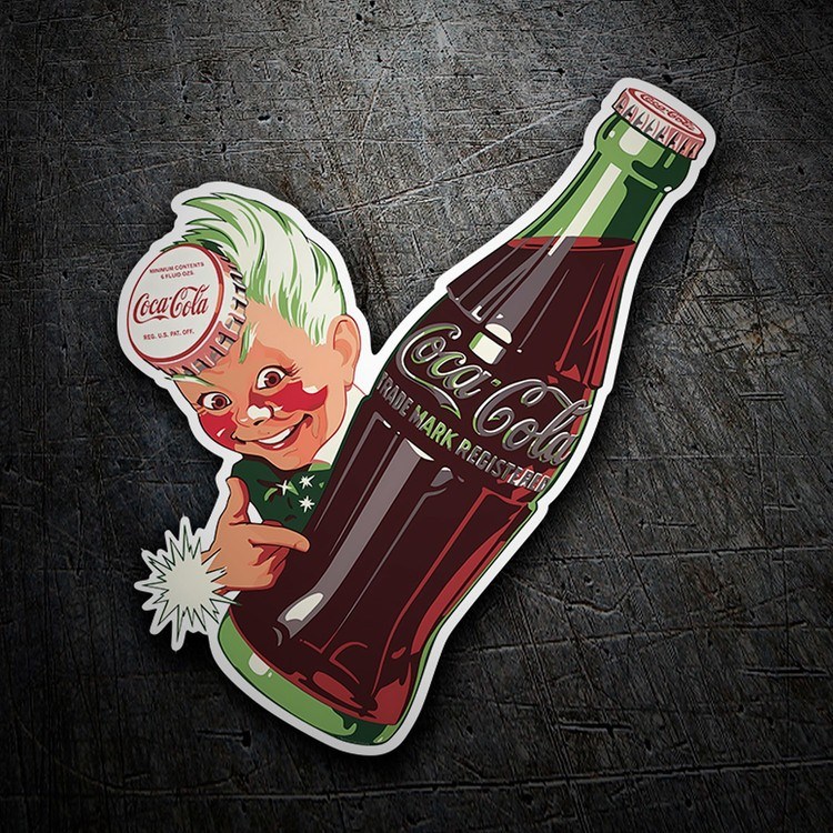 Car & Motorbike Stickers: Coca Cola vintage ad sticker