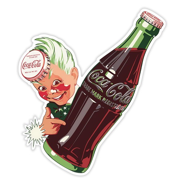 Car & Motorbike Stickers: Coca Cola vintage ad sticker